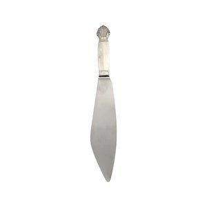Georg Jensen Denmark Acanthus Sterling Silver Handle Cake Serving Knife #12319